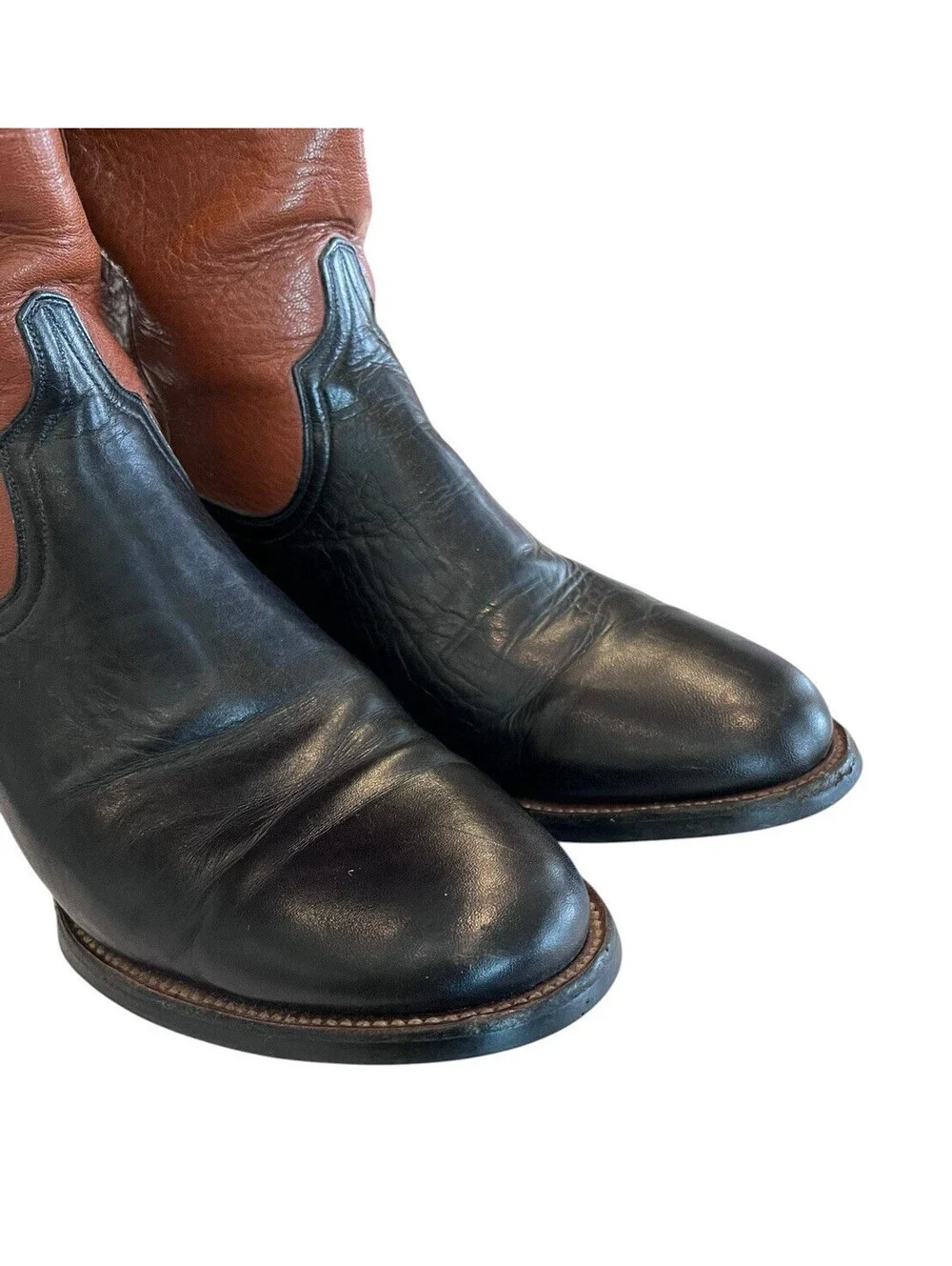 Ariat Western Boots Mens Sz 11D Handmade Black Brown Leather 3095.